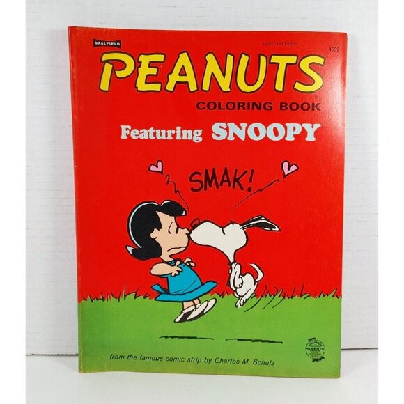 PEANUTS Coloring  Book Featuring SNOOPY Schulz authorized 1970 unused - Picture 1 of 5